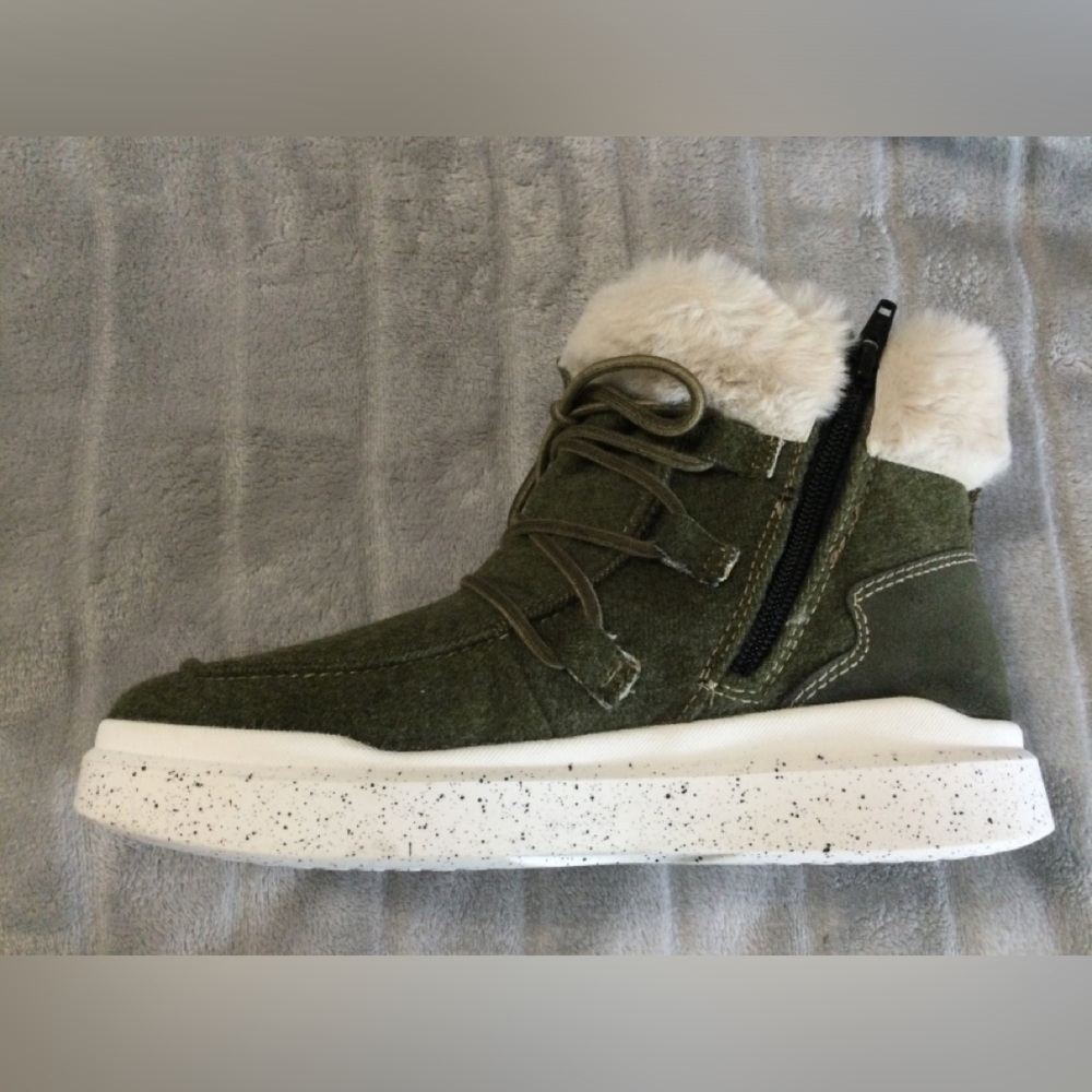 Romika Helsinki 01 Olive Faux Fur Boot Sneaker EU 36 US 5 to 5.5 - Picture 9 of 12